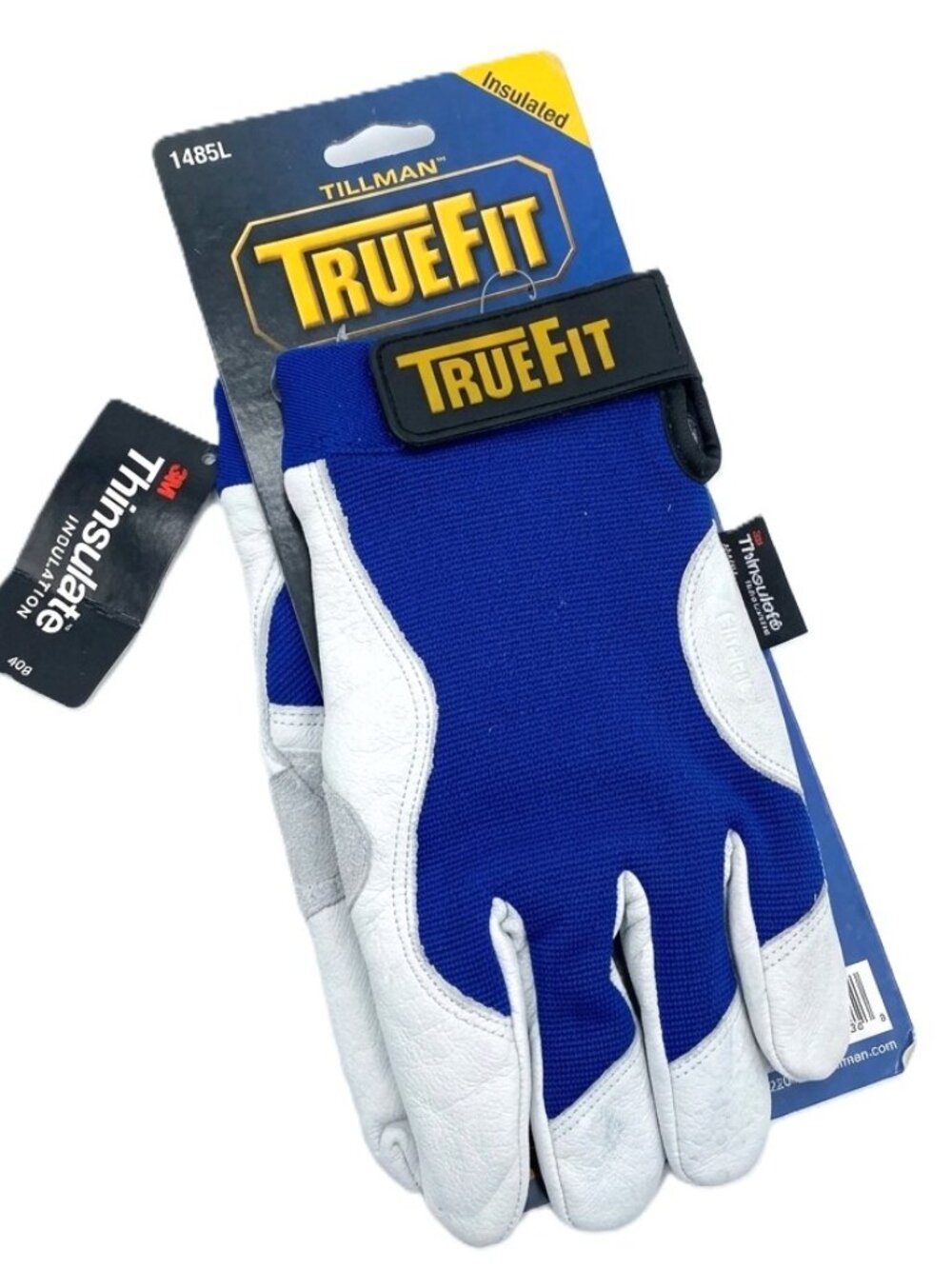 Tillman TrueFit 1485 Insulated Work Gloves (Blue/White - Large)
